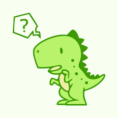 cute t-rex character dinosaur illustration