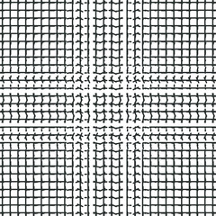 The mesh structure creates tracks with a distortion effect.