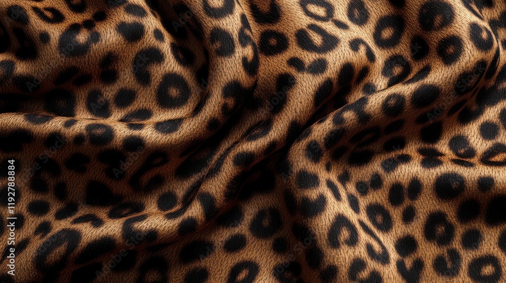 Poster textured leopard print fabric with rich detail and bold patterns