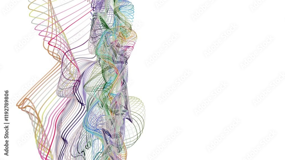 Leinwandbilder fantastic video animation with particle wave object in slow motion and space for text, 4096x2304 loo