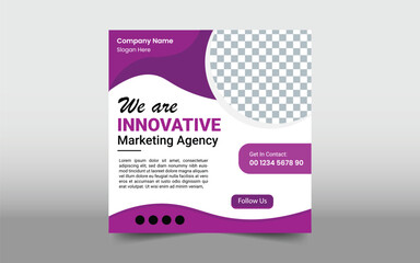 Creative marketing social media post design and  template
