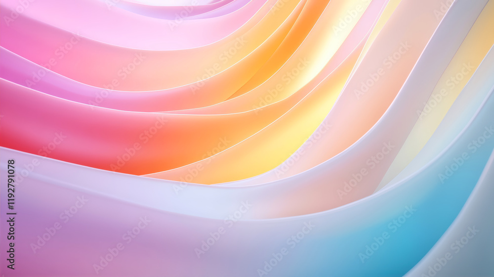 Poster curved lines of vibrant colors create a flow of abstract beauty that captivates the imagination and 