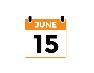 June 15 - Daily Calendar Icon with day of month
