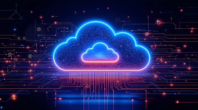 Generative AI-Driven Web Design: Futuristic Holographic Cloud Concept