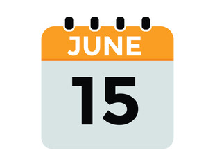June 15 - Daily Calendar Icon with day of month
