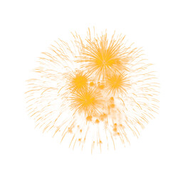 Radiant golden firework with realistic sparkling effect for celebrations
