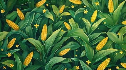 Obraz premium A field of corn.