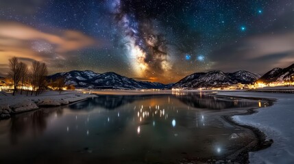 Majestic Lake and Mountain Range