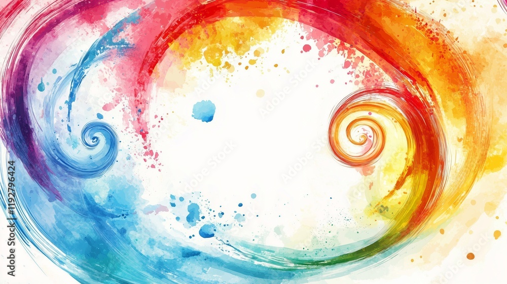 Poster a vibrant swirl of light and color creates a dynamic abstract background with a wave-like motion