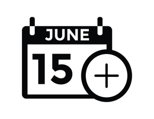June 15 - Daily Calendar Icon with day of month
