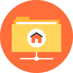 Hosting flat vector web icon