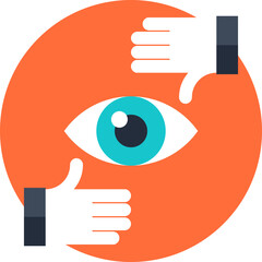 Vision flat vector web icon