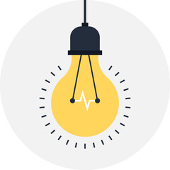 Idea Concept flat vector web icon