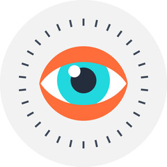 Vision flat vector web icon