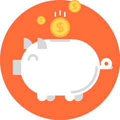 Savings flat vector web icon
