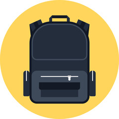 schoolbag flat vector web icon