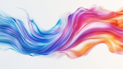 Fototapeta premium Colorful waves of light and smoke create an abstract design