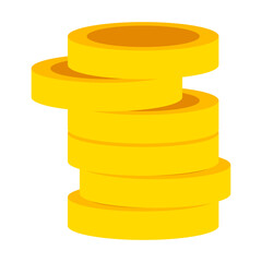 Stack of gold coins icon. Money and wealth sign. Vector illustration