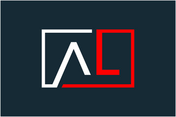 Initial AL Logo Design Vector