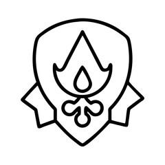 scouting badge icon, scouting badge line art - simple line art of scouting badge, perfect for scouting badge logos and icons and themed design