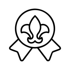 scouting badge icon, scouting badge line art - simple line art of scouting badge, perfect for scouting badge logos and icons and themed design