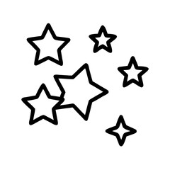 starry night sky icon, starry night sky line art - simple line art of starry night sky, perfect for starry night sky logos and icons and themed design