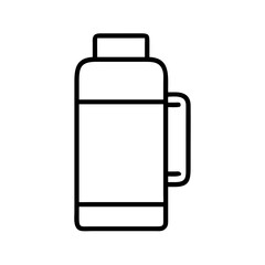 thermos bottle icon, thermos bottle line art - simple line art of thermos bottle, perfect for thermos bottle logos and icons and themed design