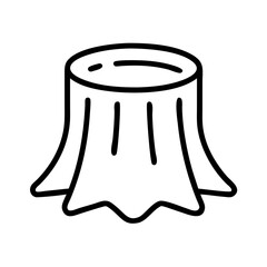 tree stump seat icon, tree stump seat line art - simple line art of tree stump seat, perfect for tree stump seat logos and icons and themed design
