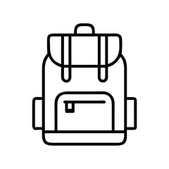 backpack icon, backpack line art - simple line art of backpack, perfect for backpack logos and icons and themed design