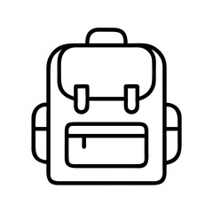 backpack icon, backpack line art - simple line art of backpack, perfect for backpack logos and icons and themed design