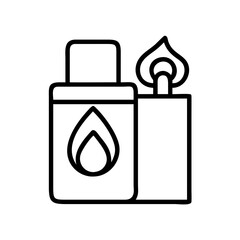 firestarter kit icon, firestarter kit line art - simple line art of firestarter kit, perfect for firestarter kit logos and icons and themed design