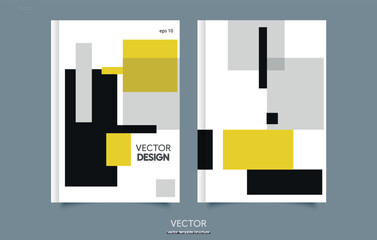 Book cover design with minimalistic style, layout design for brochure ,book , magazine, annual report Vector graphics.