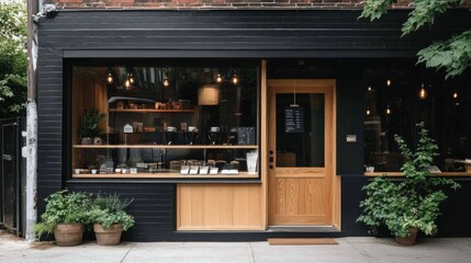 Minimalist Coffee Shop Exterior Design