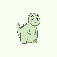 funny dinosaur expressions illustration