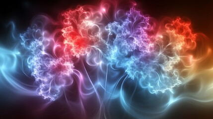 Obraz premium Abstract Colorful Nebula Swirling Gaseous Clouds
