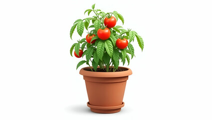 Lush Vibrant Tomato Plant with Bright Green Leaves