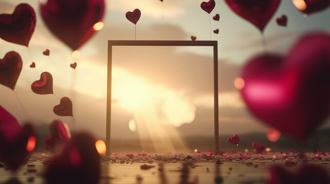 Herzliches Mockup f&uuml;r Valentinstag und Muttertag, ideal f&uuml;r Ihre liebevollen Botschaften