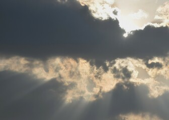 cloud spreading on twilight sunset sky in evening  