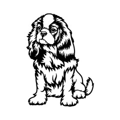 Spaniel Dog Breed - Pet Vector Cut file, Dog Silhouette Stencil - Cricut file
