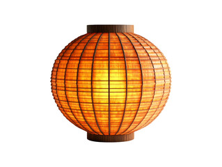 Fototapeta premium Festive Paper Lantern Isolated on Transparent Background Prop