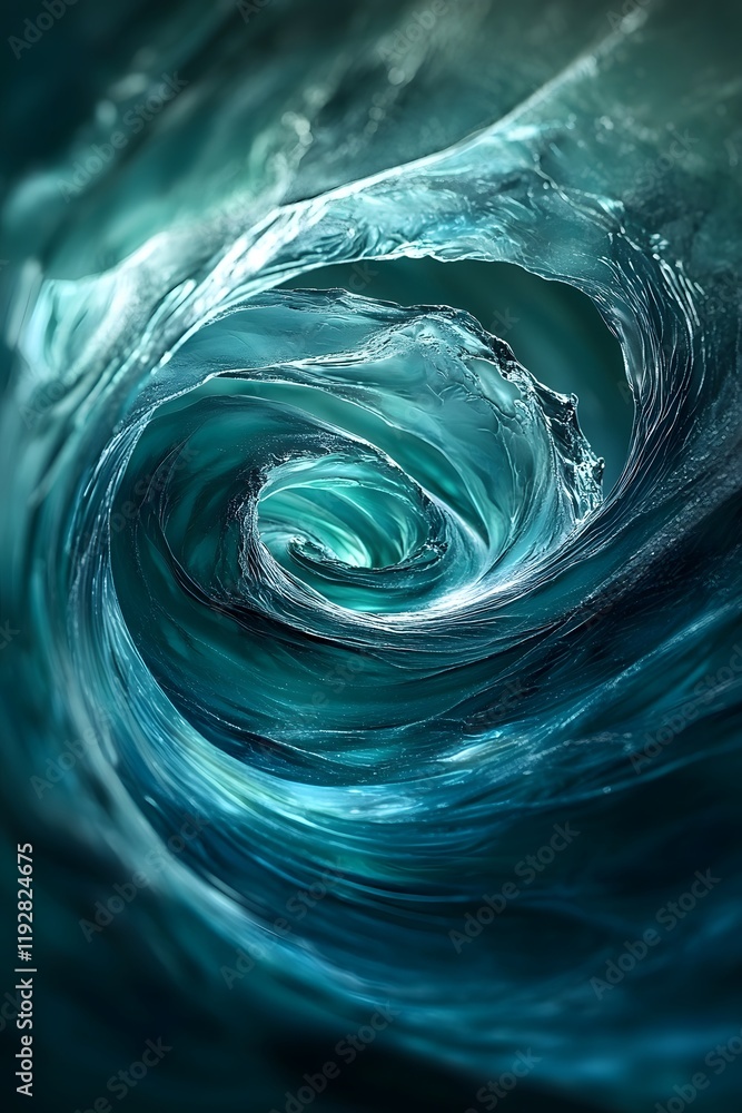 Aufkleber swirling ocean currents create dynamic patterns beneath the surface. generative ai