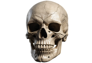 human skull isolated