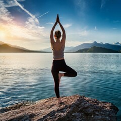 yoga on the beach