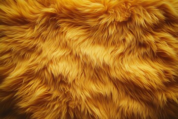 Fototapeta premium Gold color soft peach fur texture background.
