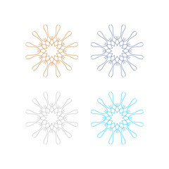 Ayurveda Spa Massage Resort Sign Symbol Logo Vector
