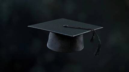 A graduation cap being thrown into the air in celebration.