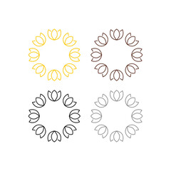 Ayurveda Spa Massage Resort Sign Symbol Logo Vector
