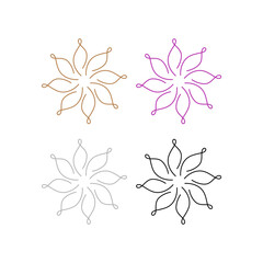 Ayurveda Spa Massage Resort Sign Symbol Logo Vector

