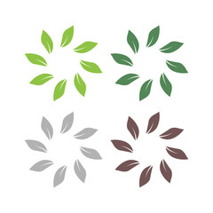 Natural Leaves Eco Product Sign Symbol Logo
