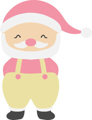 Pink Christmas clipart featuring Cute Santa Claus